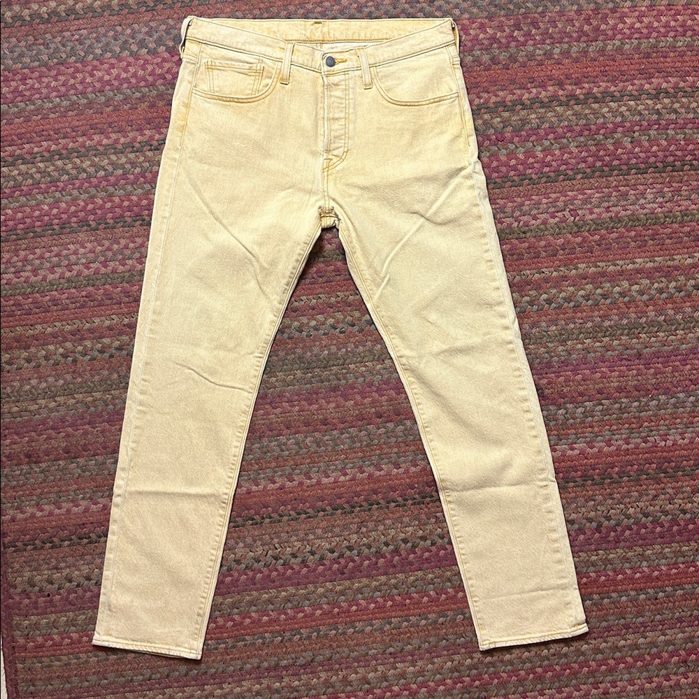 LEVIS BUTTON FLY HONEY STONE YELLOW JEANS